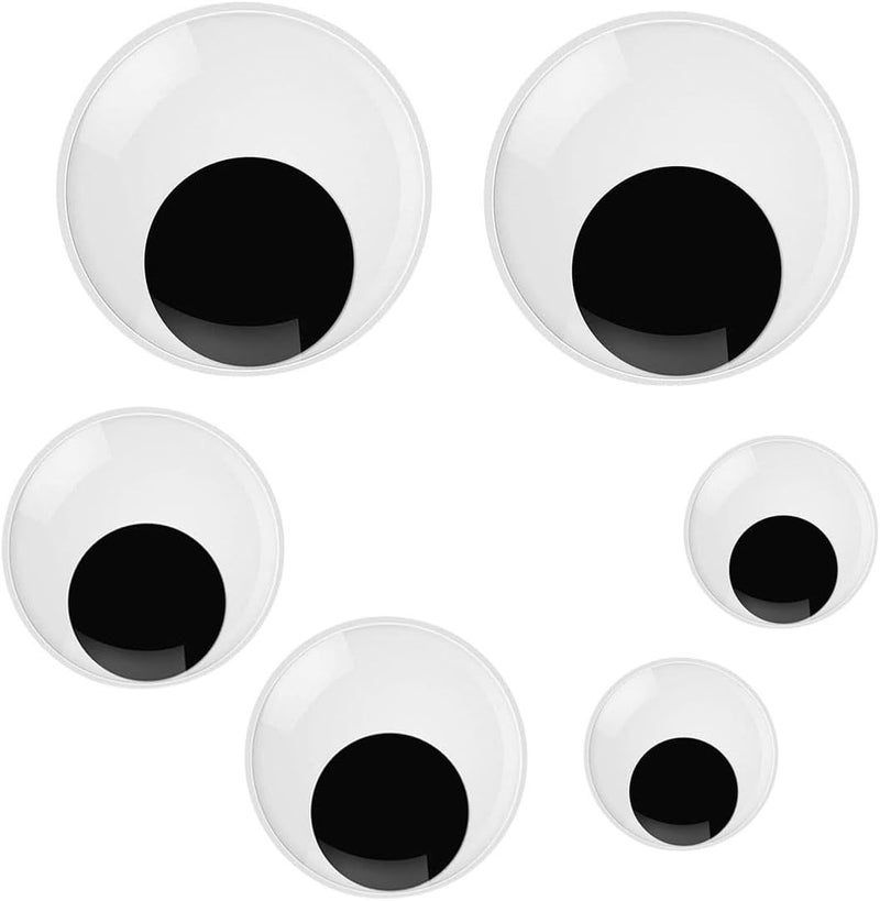 FKEYTO Wiggle Googly Eyes with Self Adhesive Large Black Plastic Eyes for Crafts (2 Inch 3 Inch 4 Inch) - Image 1